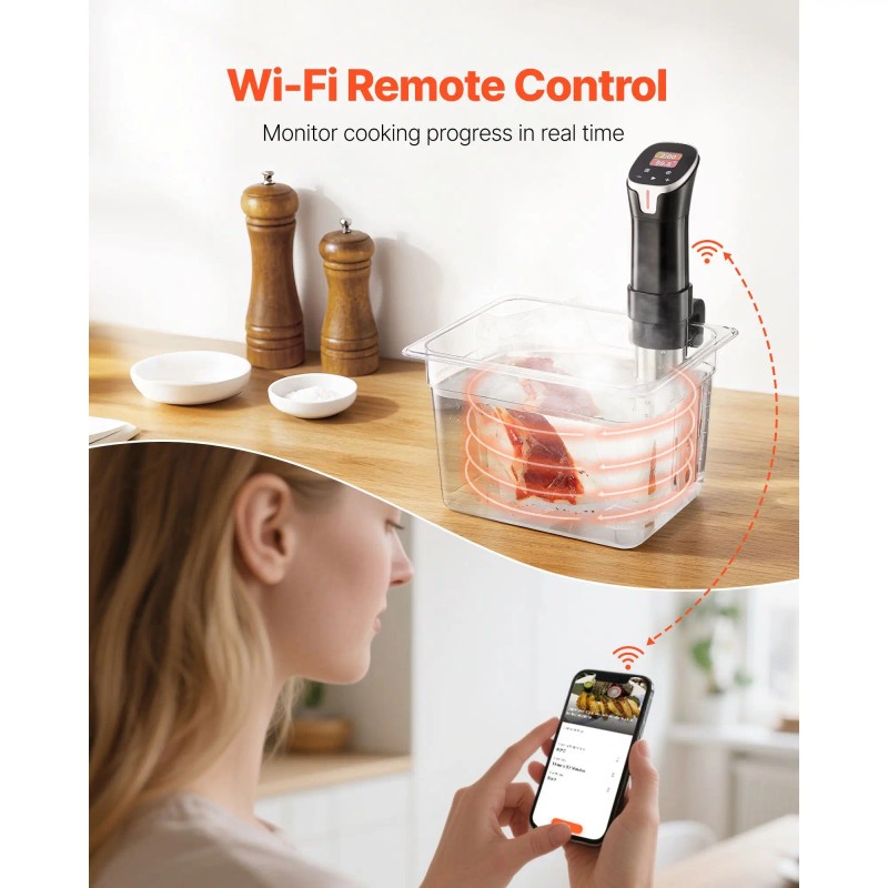1100W Sous Vide for Precision Cooker with WIFI Immersion Circulator