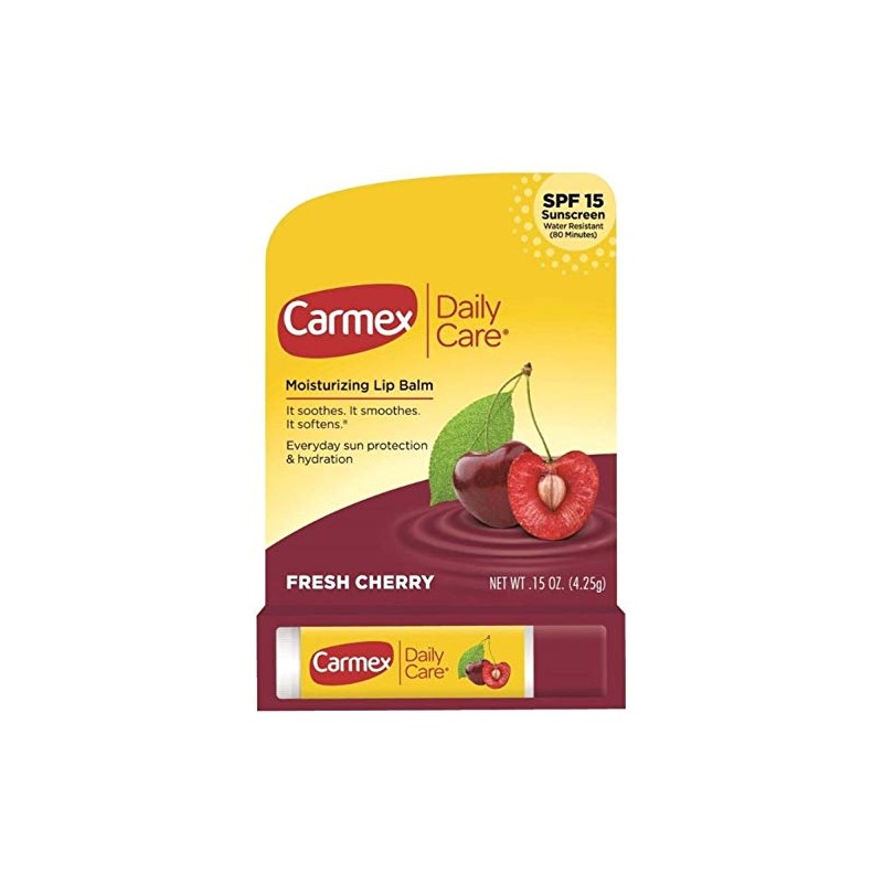 Carmex Bálsamo labial en barra - sabor cereza -SPF 15
