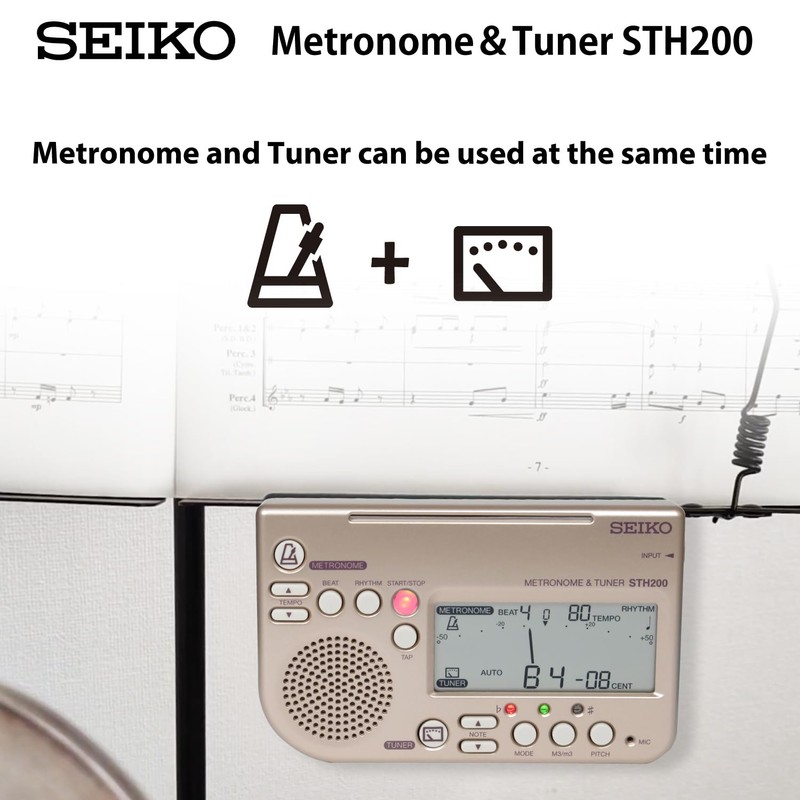 Seiko STH200K Metronome & Tuner Gold