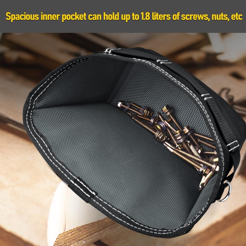 SOGCASE Tool Pouch Nails Screws Bag with Belt Clip (XL,