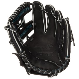 ZETT BJGB71500S Boys Soft Baseball Grab, Zero One Stage, For Second Short, Black (1900), Right Throw