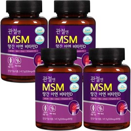 Noksipcho 관절엔 MSM 망간 아연 비타민D (총 360정) 3+1병(4개월분) 한정/ 엠에스엠 식이유황 관절 뼈 연골 건강 MSM Manganese Zinc Vitamin D for Joints (Total 360 Tablets) 3+1 Bottles (4-Month Supply) Limited / MSM Dietary Sulfur Joint Bone Cartilage Health