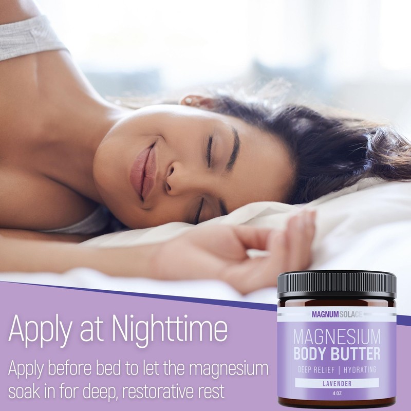 Magnum Solace Magnesium Body Butter - Nighttime Magnesium Cream -