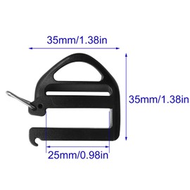 LUORNG 10PCS open end quick release hooks Plastic webbing free adjustable 25mm/1 inch sliding button bulk Belt buckle backpack clip For backpack buckles Outdoor equipment Repair Replacement