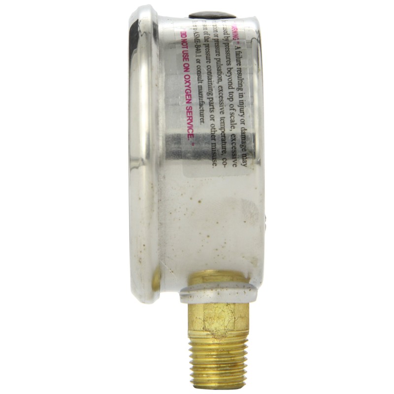 PIC Gauges S201L-254S Bottom Mount Glycerin Filled Single Scale Pressure