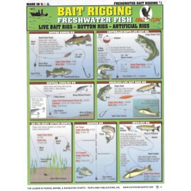 Fishermen's Freshwater Bait Rigging #1 (Live Bait Rigs, Bottom Rigs, & Artificial Rigs) - Waterproof Quick Reference Guide | Portable & Built to Last | Double-Sided & Easy to Read