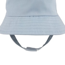 Baby Boys and Girls Sun Hat, Plain Bucket Hat with Chin Straps, Baby Sun Cap for Beach, Holidays, and Toddler, Slate, 3, 6 Months