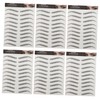 FOMIYES 6sheets Hair-like Eyebrow Stencils Thin Brow Reusable Eyebrow Transfer