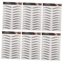 FOMIYES 6sheets Hair-like Eyebrow Stencils Thin Brow Reusable Eyebrow Transfer Stickers