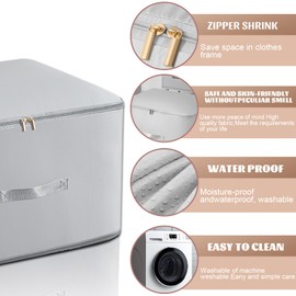 YudouTech Ultra Space Saving Self Compression Organizer,Upgrades Compression storage Bag,Travel Moving bags,Jumbo Storage tote Bags for Comforters,Clothes,Blankets,bedding (Grey/X-Large)