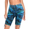 RELLECIGA Women's Blue Leaf High Waisted UV Sun Protection Swim