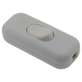 Art Deco Emporium White Dual Pole Inline Switch for Light Switches, Small Appliance or Lamp Switch Accepts upto Three Core Round or Flat Wire and Flex 6Amp 230V Double Pole Switching