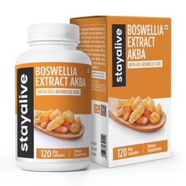 STAY ALIVE STAY ALIVE Boswellia Serrata Extract Capsules 1000mg with AKBA and 65% Boswellic Acid, 12:1 Resin Extract Powder, 120 Count for 2-Month Supply, Non-GMO and Gluten-Free Boswellia Supplement