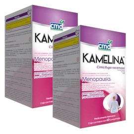 CMD - KAMELINA - Cimicifuga Racemosa - Medicamento Herbolario - 2 Caja con 1 Frasco de 60 comprimidos c/u (DÚO PACK)