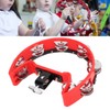 Tambourine Single Row Metal Jingle Bells Handheld Percussion Drum Instrument