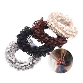 8 Pcs Women High Elasticity Corn Flower Hair Circle Scrunchie Hair Rope - Rubber Band Lace Hair Band Hair Ring Hair Tie