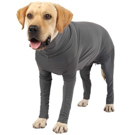 Due Felice Dog Surgery Recovery Suit Dog Onesie for Female Male Dog Surgical Recovery Suit After Surgery Dog Body Suit Dog Shedding Suit with Legs for Small Medium Large Dog Grey/M