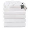 Lavisun Twin Flat Sheets 6 Pack,White Brushed Microfiber Bed Sheets,