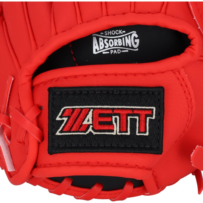 ZETT BDG2212V Beginner Catchball Gloves with Shock Absorbing Pads, 9.5