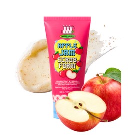 CHASIN' RABBITS Apple Jam Scrub Foam 4.05 Fl Oz, Exfoliating & Hydrating Cleanser with Triple Scrub Particles, pH-Balanced, Apple-Infused Face Wash for Smooth & Radiant Skin, Korean Skincare