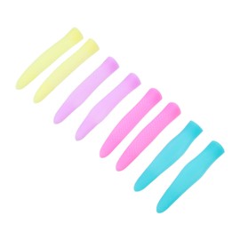 Beavorty 4pairs Nail Cutter Handle Cover Ergonomic Sleeves for Cuticle Trimmers Protects Blades Comfortable Grip for Easy Manicure Lightweight Design Random Colors