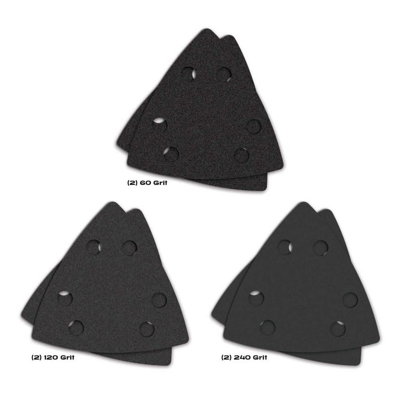 Imperial Blades - Oscillating Multi-Tool Triangle Sandpaper Variety Pack, 6PC