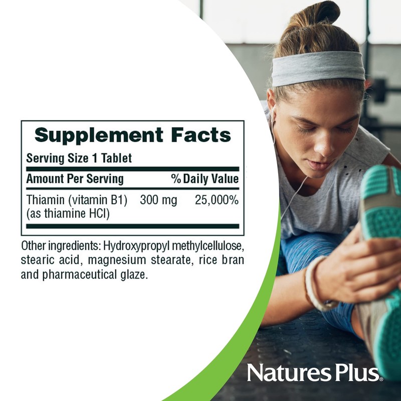 NaturesPlus Vitamin B1 300 mg - 90 Sustained Release Tablets