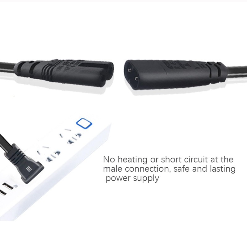 2X IEC320 C8 to 2X C7 Y Split AC Power