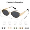 SOJOS 2 Packs Retro Oval Sunglasses for Women Men Trendy