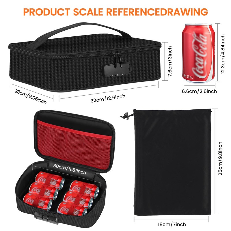JINXOLET Discreet Lockable Storage Toy Bag Box Organizer Container
