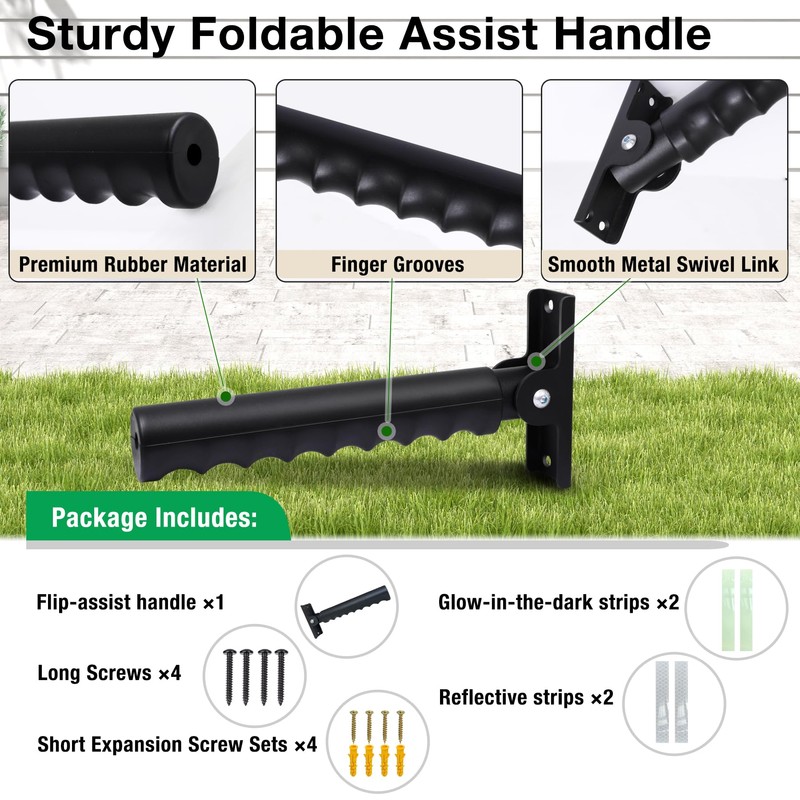 Safety Extended Doorway Flip Assist Handle Grip for Elderly with