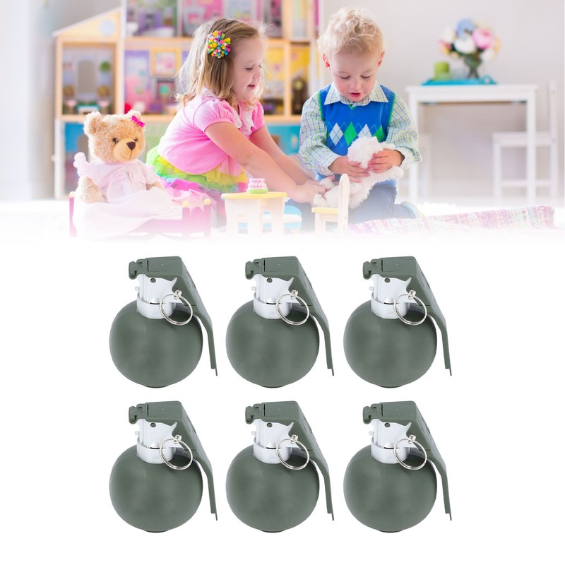 6PCS Kids Hand Grenades Toy with Realistic Sound Light Effect