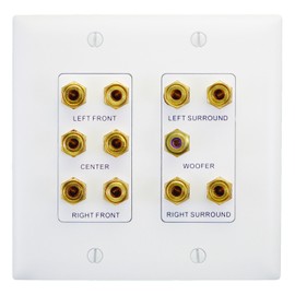 On-Q Legrand - OnQ 5.1 Theater Connection Kit, Home Theater Strap and Cable Access Strap for Surround Sound, Subwoofer, or Multi Room Woofer, White, 1 Count, F9008WHV1