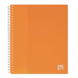 Oxford Spiral-Bound Document Protector School Life A5 80 Sheets / 40 Pockets Polypropylene Cover Toned Colours