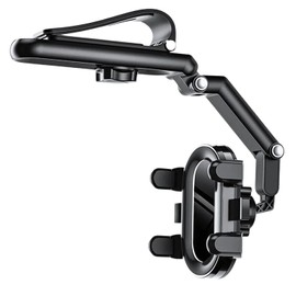 EZONEDEAL Adjustable Car Phone Mount Cradle, Universal Smartphone & GPS Holder, Sun Visor Mount, 360 Rotatable, 245g Max Weight Capacity