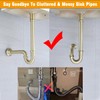 RANDOM Brass P Trap Bathroom Sink U-Shape 1-1/4 inch Sink