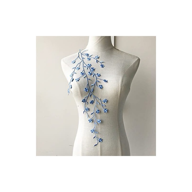 Selene Iron on Applique Embellishment Flower Leaf Vines Embroidery Applique