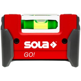 Sola GO! CLIP - Mini Spirit Level Made of Fibreglass Reinforced Plastic - Sola Spirit Level Small for Electricians - Small Pocket Spirit Level - with Belt Clip