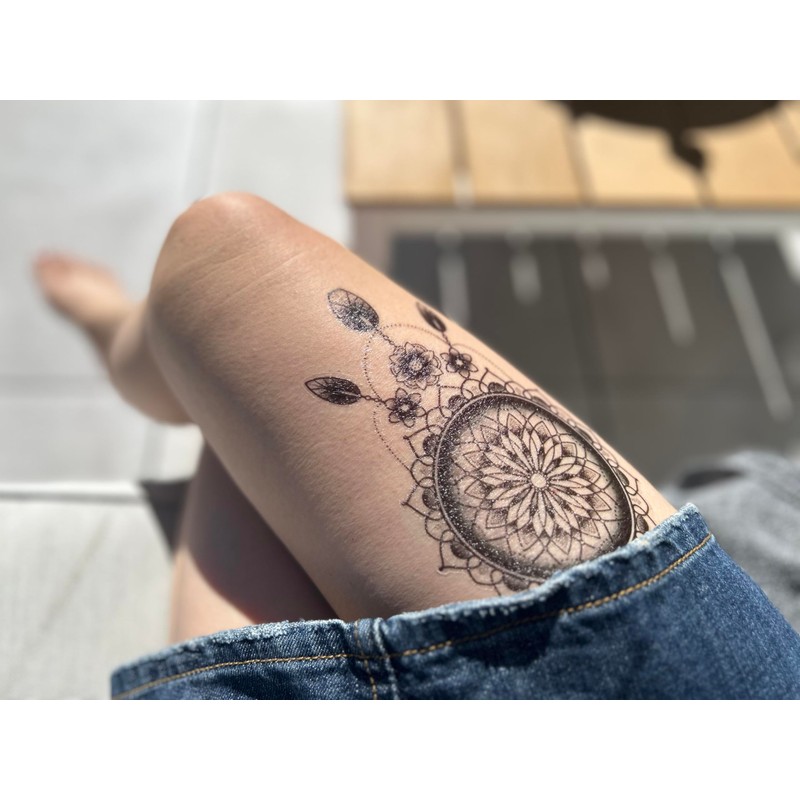 2 Sheets Temporary Dream Catcher Tattoo Mandala Tattoo Fake Tattoo