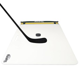 kasifei Hockey Shooting Pad with Rebounder - Professional Hockey Training Equipment for Shooting, Synthetic Ice for Hockey Passing and Stickhandling - 58.5 x 28.7 inches