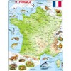 Larsen K49 France Physical Map French Edition Frame Puzzle with