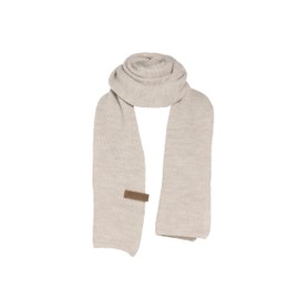 KNIT FACTORY - Jazz Scarf - Knitted Scarf for Men and Women - Comfortable Scarf with Wool - High Quality, beige