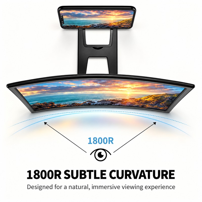 Phone Screen Magnifier 12 Inch – 3D HD Curved Screen
