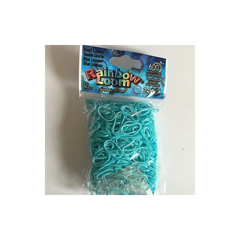 Rainbow Loom Blue Lagoon Dual Layer Rubber Bands Refill-600 Bands