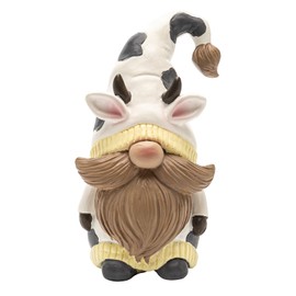 Bechivie Farmhouse Cow Gnome Figurine Decor, Resin Cow Statue Gifts for Women, Western Home Kitchen Table Tiered Tray Decoration