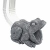 Design Toscano QM7512081 Garden Frog Decorative Object, Grey Stone