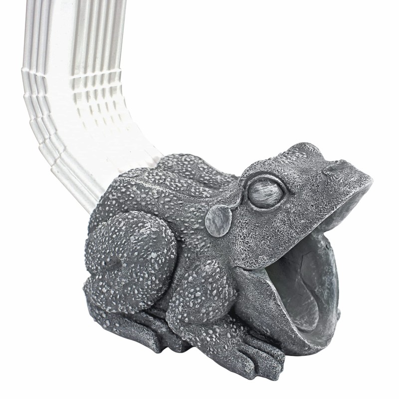 Design Toscano QM7512081 Garden Frog Decorative Object, Grey Stone