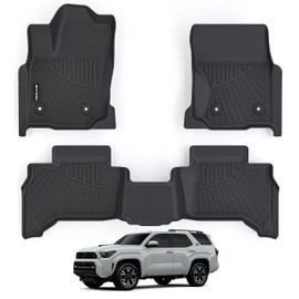 Floor Mats for 2025 Toyota 4Runner Gas（Non Hybrid EV & i-FORCE MAX）5-Seat All Weather Protection TPE Rubber Floor Liners for Toyota 4Runner 2025 car mat Accessoriess Odorless Anti-Slip, 1st & 2nd Row