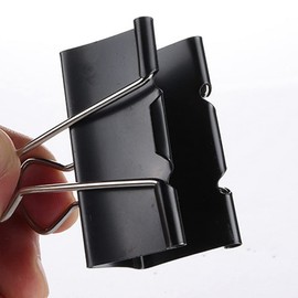 9 Pack Binder Clips Paper Clamps Metal Clip Upgrade Big Clip for Office Classroom Home Supplies(Black)