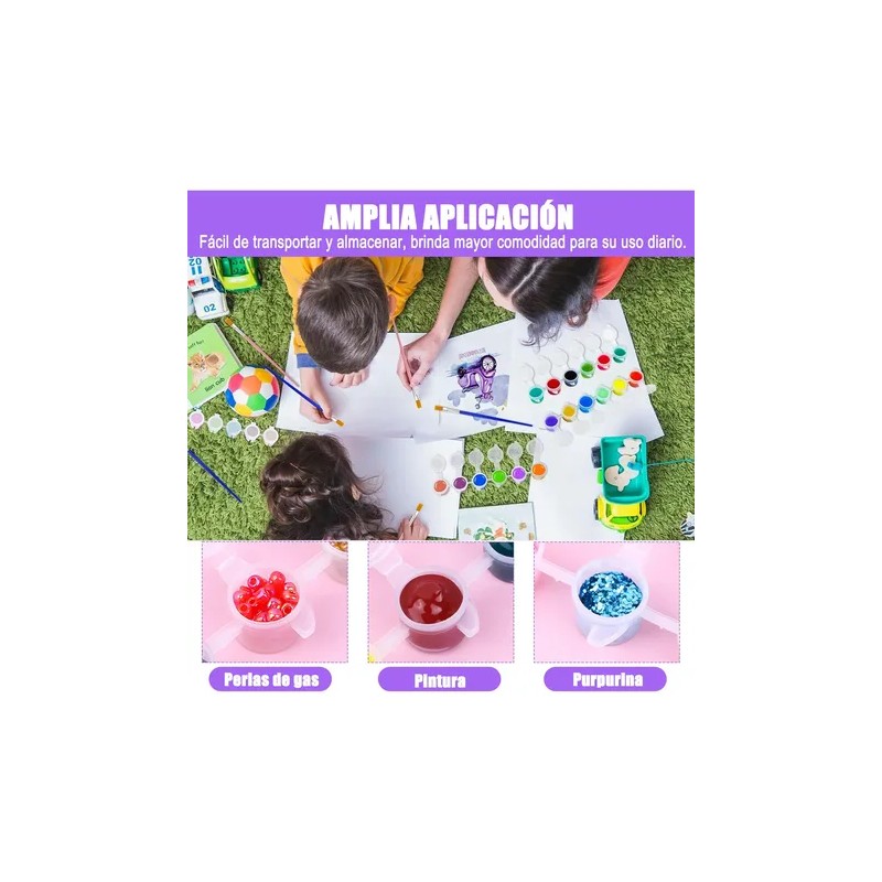 6pcs 5ml 50 Tiras De Pintura Vacías, Botes Tazas De